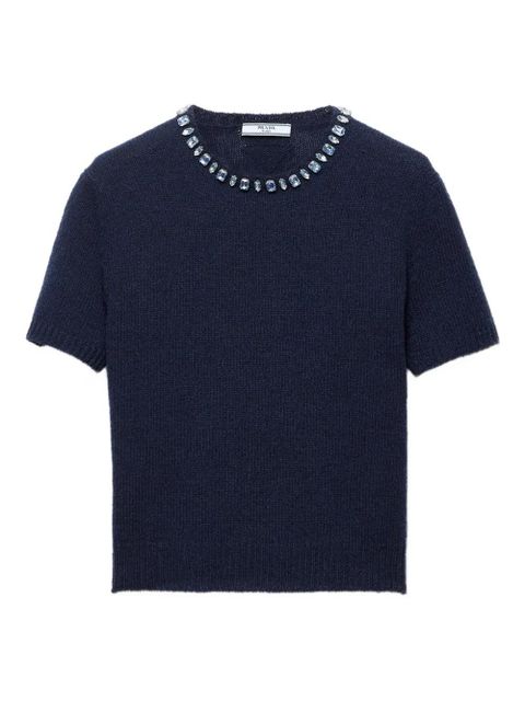 Prada jewel ribbed top - Blue - zdjęcie produktu nr 1