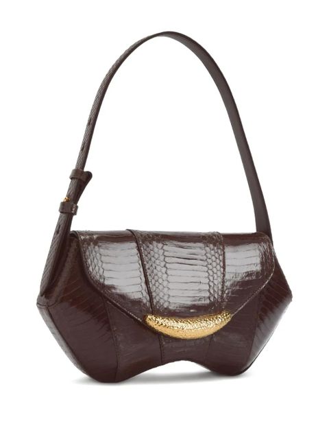Giuseppe Zanotti snakeskin shoulder bag - Brown