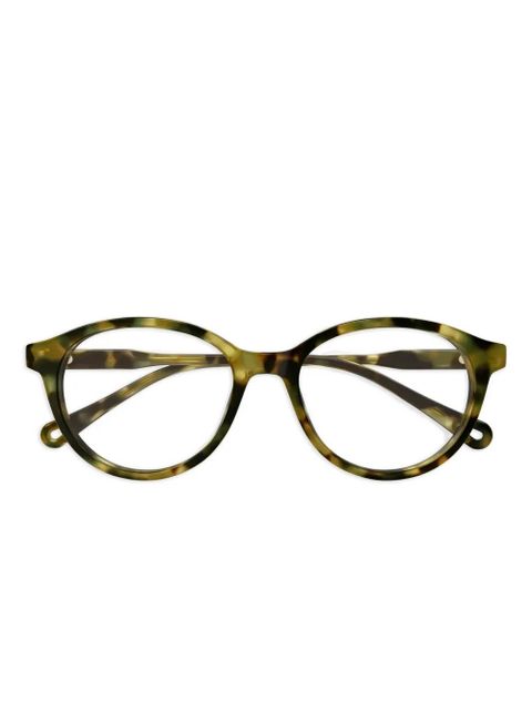 Chloé Eyewear tortoiseshell-pattern round-frame glasses - Brown - zdjęcie produktu nr 1
