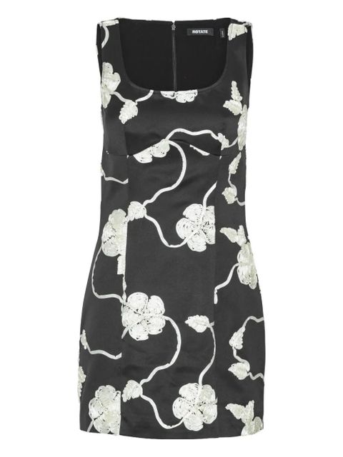 ROTATE BIRGER CHRISTENSEN flower mini dress - Black - zdjęcie produktu nr 1