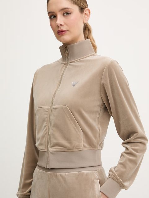 Guess bluza welurowa COUTURE