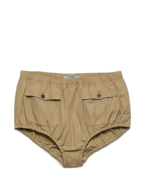 Prada elasticated poplin shorts - Neutrals - zdjęcie produktu nr 1