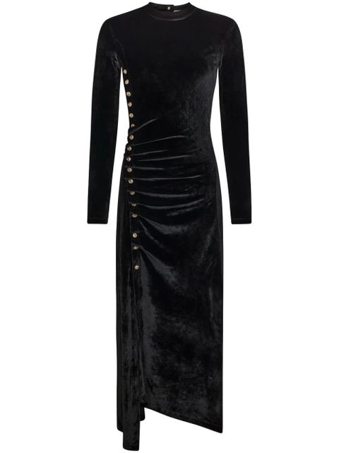 Rabanne draped velvet maxi dress - Black - zdjęcie produktu nr 1