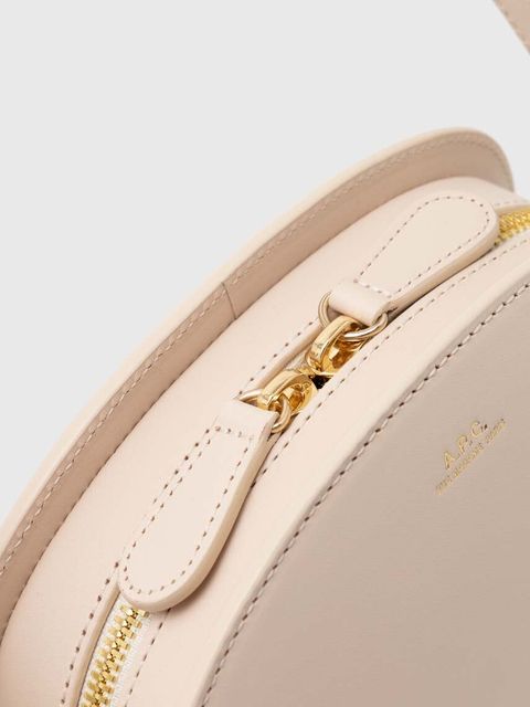 A.P.C. torebka skórzana sac demi-lune mini