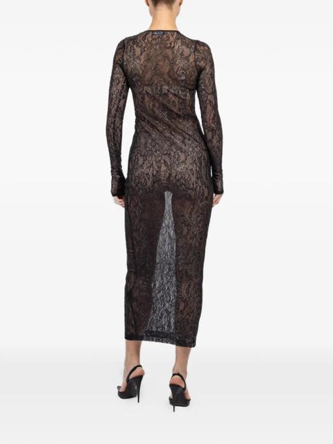 WARDROBE.NYC lace midi dress - Black