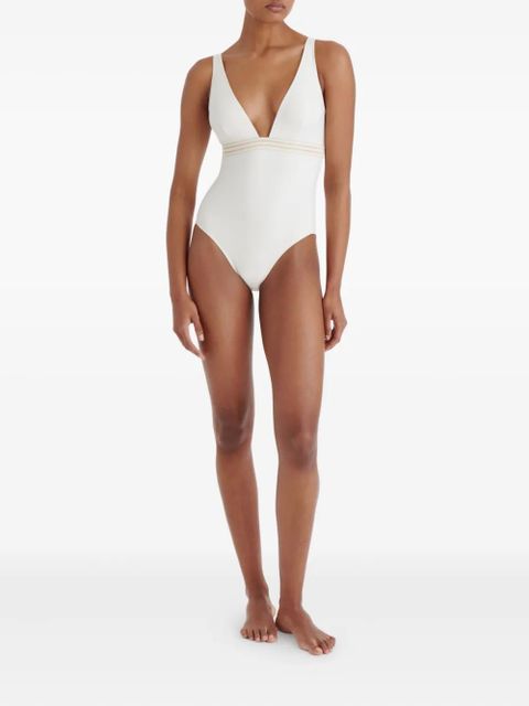ERES Sillage plunge-neck swimsuit - White - zdjęcie produktu nr 2