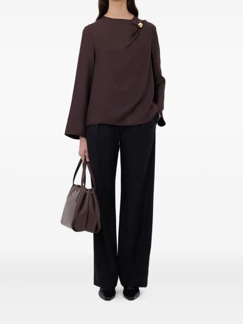 LouLou de Saison Azae draped top - Brown