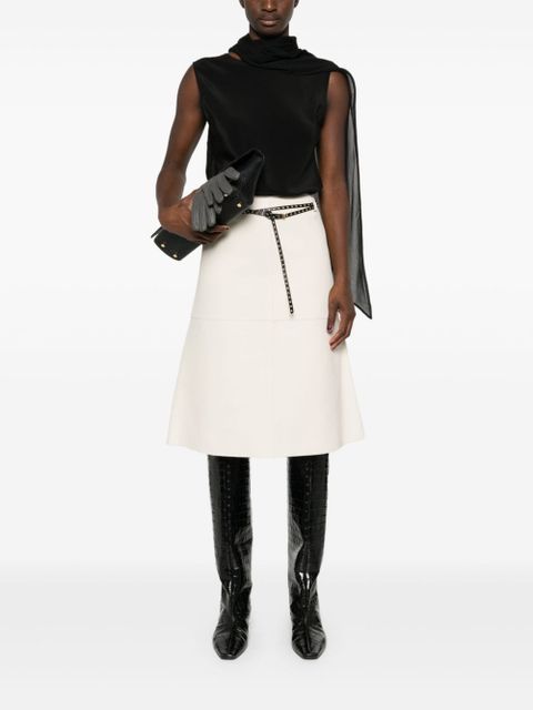 TOTEME leather midi skirt - White - zdjęcie produktu nr 2