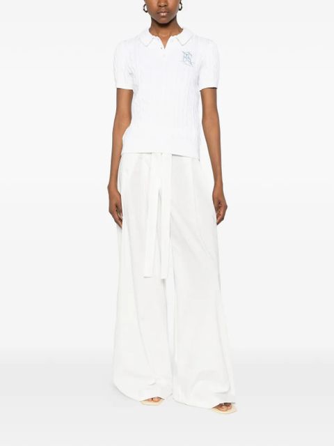 Lauren Ralph Lauren cable-knit polo shirt - White - zdjęcie produktu nr 2