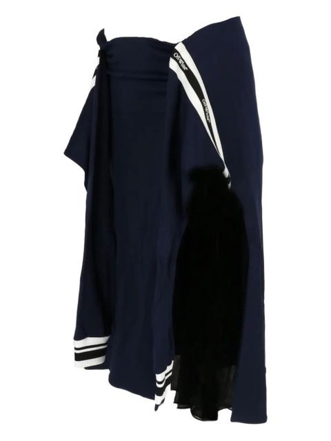 Off-White logo-detail midi skirt - Blue - zdjęcie produktu nr 2