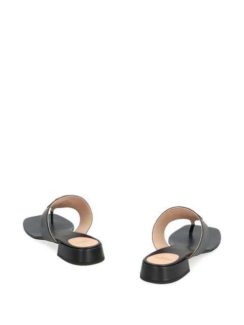 Valentino Garavani VLogo leather slides - Black