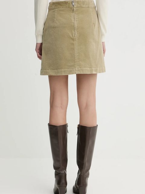 Marc O'Polo spódnica sztruksowa kolor zielony mini rozkloszowana 5000007099