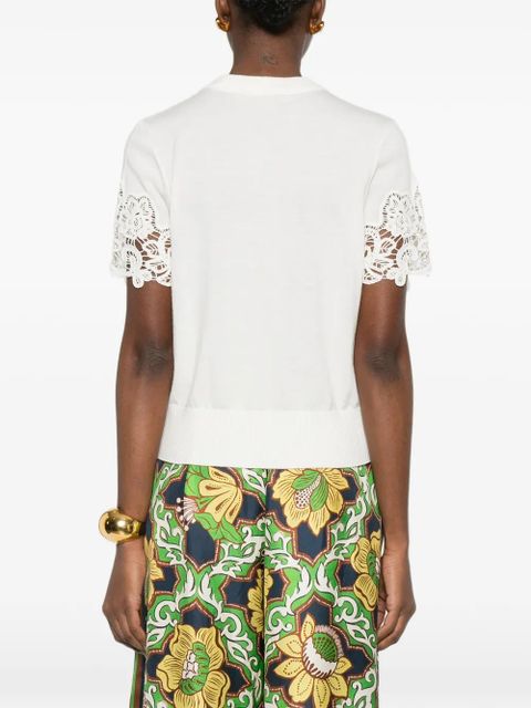 ZIMMERMANN lace jersey - White