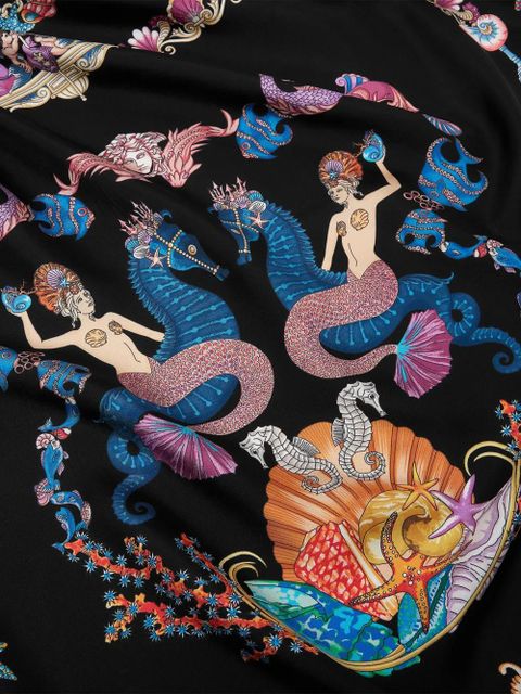 Versace Coral Theatre silk scarf - Black - zdjęcie produktu nr 2