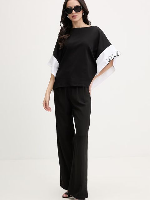 Karl Lagerfeld t-shirt damski bawełniany - zdjęcie produktu nr 1