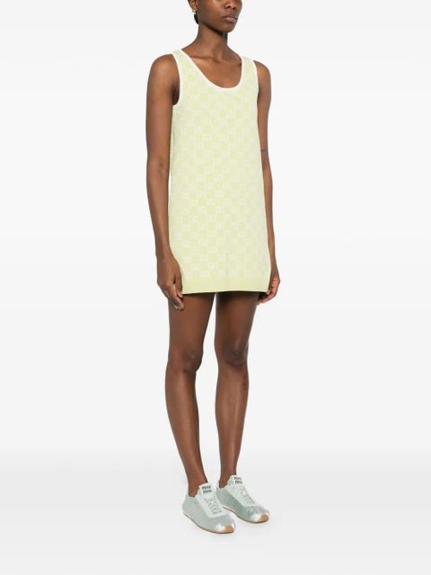 Gucci Gg-motif mini dress - Green