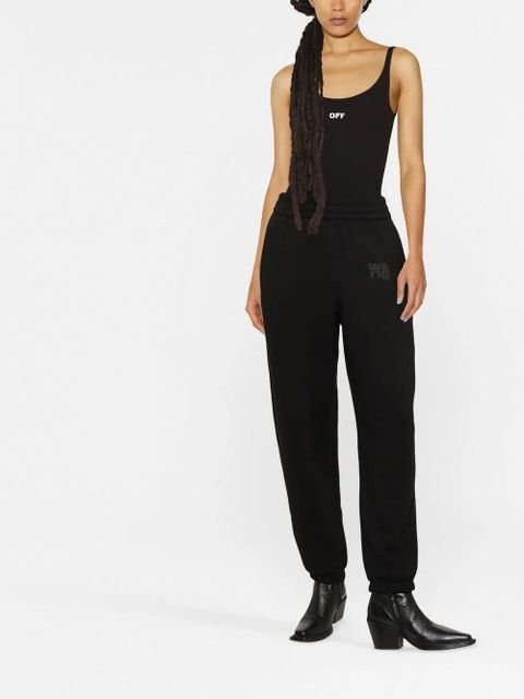Alexander Wang logo-print tapered track pants - Black - zdjęcie produktu nr 2