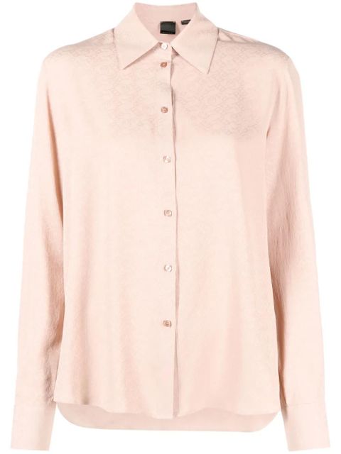PINKO jacquard-logo long-sleeve shirt - zdjęcie produktu nr 1