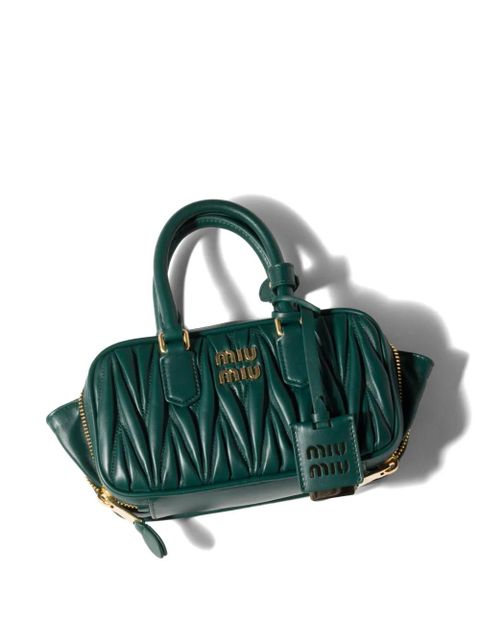 Miu Miu Arcadie matelassé nappa leather mini-bag - Green