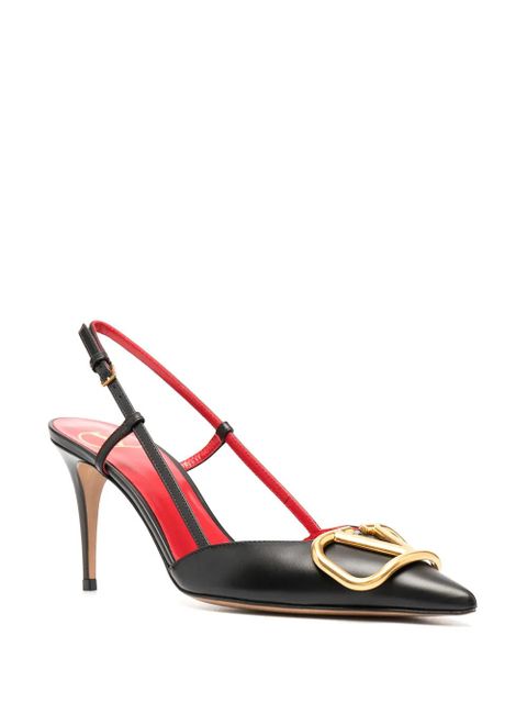 Valentino Garavani 80mm VLogo Signature slingback pumps - Black - zdjęcie produktu nr 2