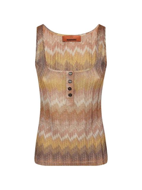 Missoni button patterned tank top - Brown - zdjęcie produktu nr 1