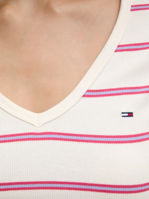 Tommy Jeans t-shirt damski kolor beżowy DW0DW17385