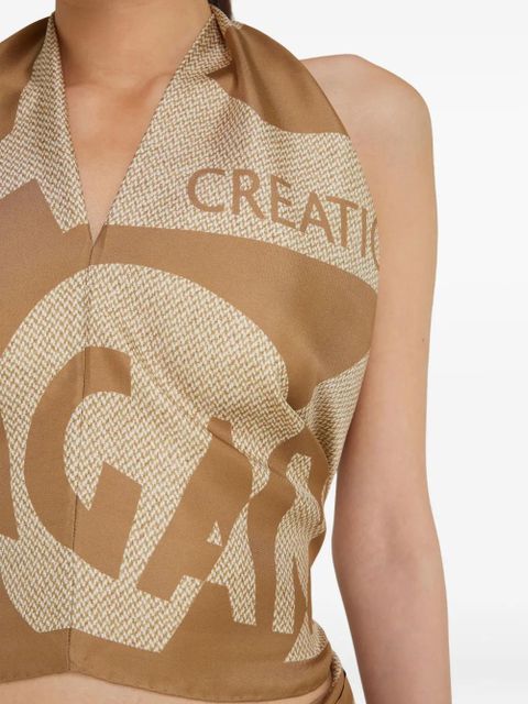 Ferragamo Venna-print silk scarf - Neutrals