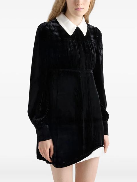 Prada collared mini dress - Black