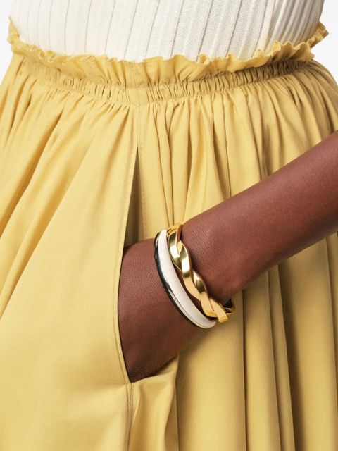 AMI Paris ruffled midi skirt - Neutrals