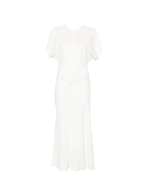 Victoria Beckham gathered-waist midi dress - White - zdjęcie produktu nr 1