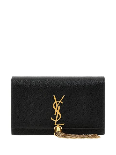 Saint Laurent small Kate logo-detail tassel shoulder bag - Black - zdjęcie produktu nr 1