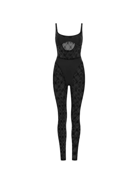 Marine Serre moonogram mesh catsuit - Black - zdjęcie produktu nr 1