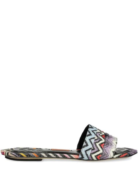 Missoni chevron-patterned slides - Black - zdjęcie produktu nr 1
