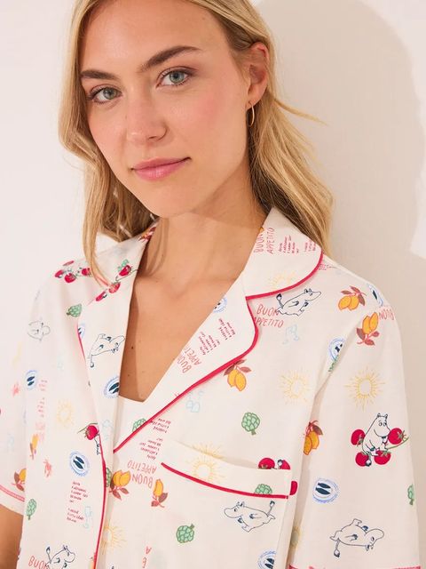 women'secret piżama bawełniana damska kolor biały bawełniana 3132103