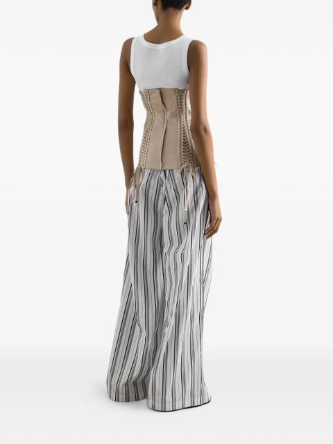 Dolce & Gabbana ribbed crop top - White