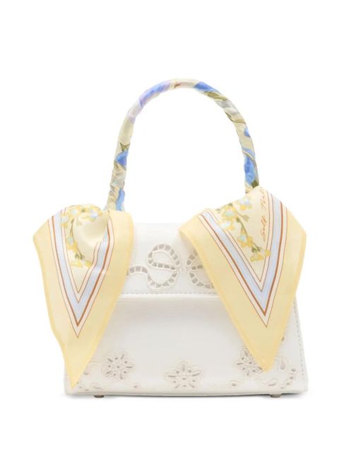 Self-Portrait floral-detail tote bag - Neutrals - zdjęcie produktu nr 1