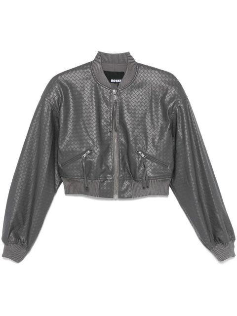 ROTATE BIRGER CHRISTENSEN braided cropped jacket - Grey