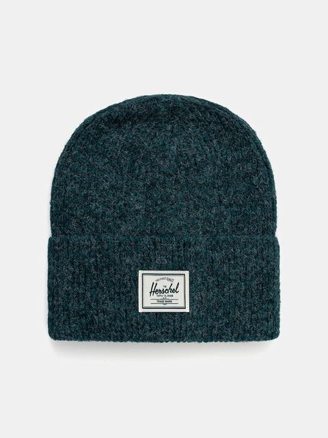 Herschel czapka z domieszką wełny Super Soft kolor zielony 50481-06551-OS - zdjęcie produktu nr 1