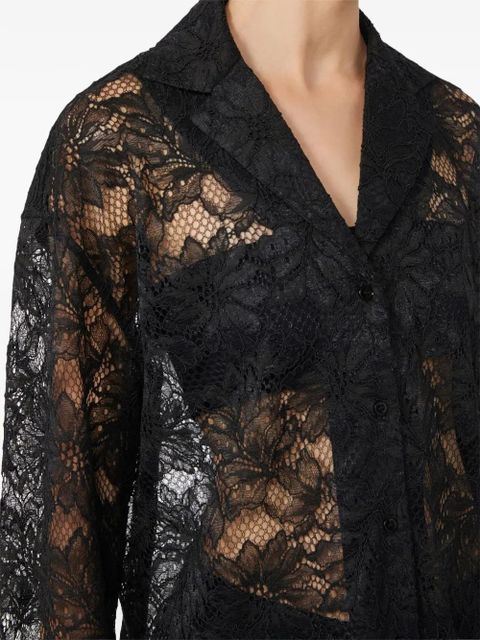 Sportmax floral lace shirt - Black