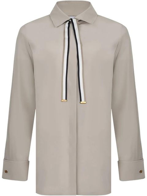 Max Mara ribbon-detail shirt - Grey - zdjęcie produktu nr 1