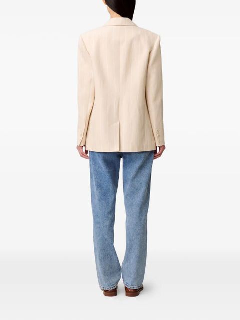 Claudie Pierlot pinstripe pocket blazer - Neutrals