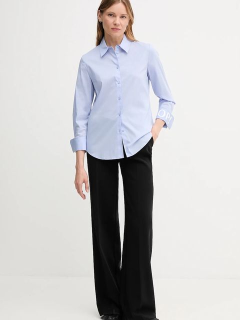Joop! koszula damska kolor niebieski regular z kołnierzykiem klasycznym 30047553 - zdjęcie produktu nr 2