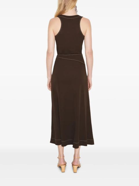 Tory Burch contrast-stitched tank top - Brown - zdjęcie produktu nr 2