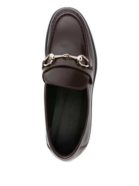 Gucci 45mm horsebit-detail leather loafers - Red