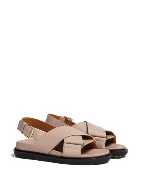 Marni Fussbet leather sandals - Neutrals