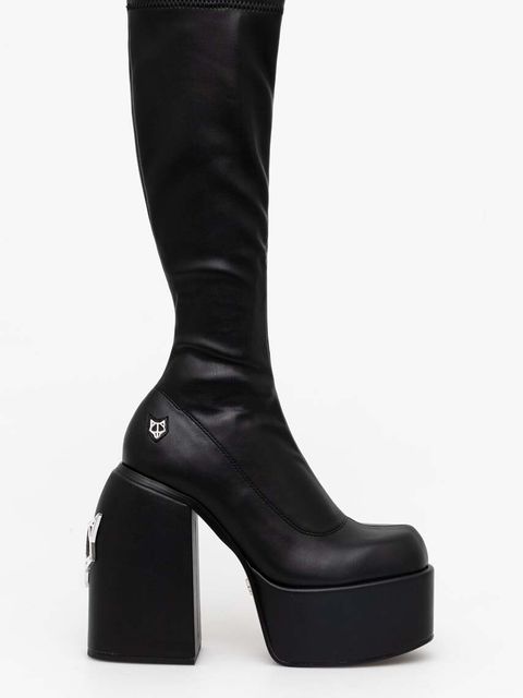 Naked Wolfe kozaki Spice damskie kolor czarny na słupku - zdjęcie produktu nr 1