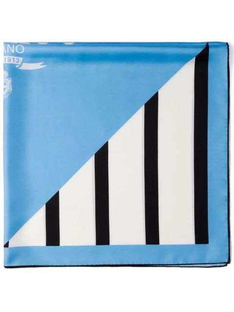 Prada printed silk scarf - Blue - zdjęcie produktu nr 1