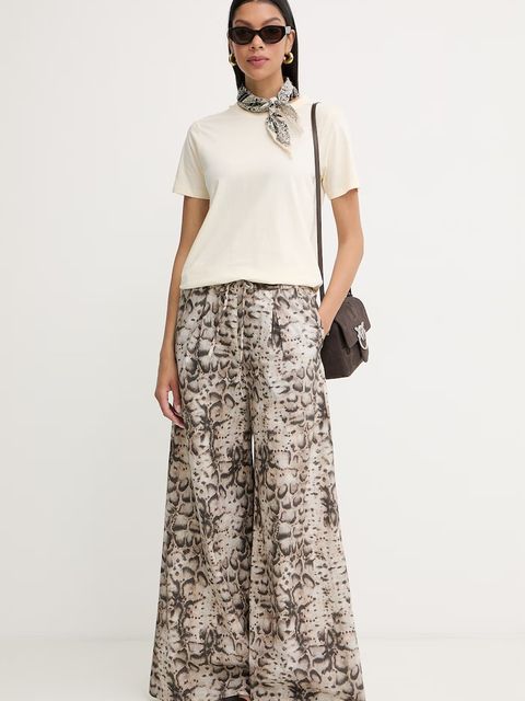 Pinko spodnie wide leg damskie bawełniane - zdjęcie produktu nr 1