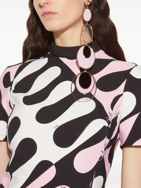 PUCCI Bersaglio oval-shaped earring - Pink - zdjęcie produktu nr 2