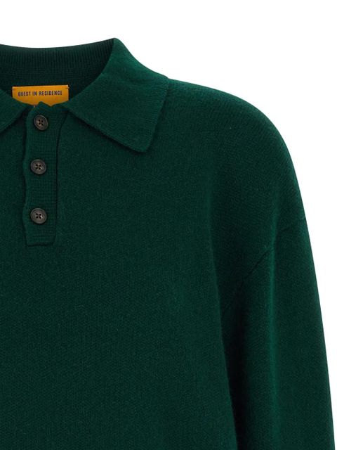 Guest In Residence Allday ribbed-sleeve sweater - Green